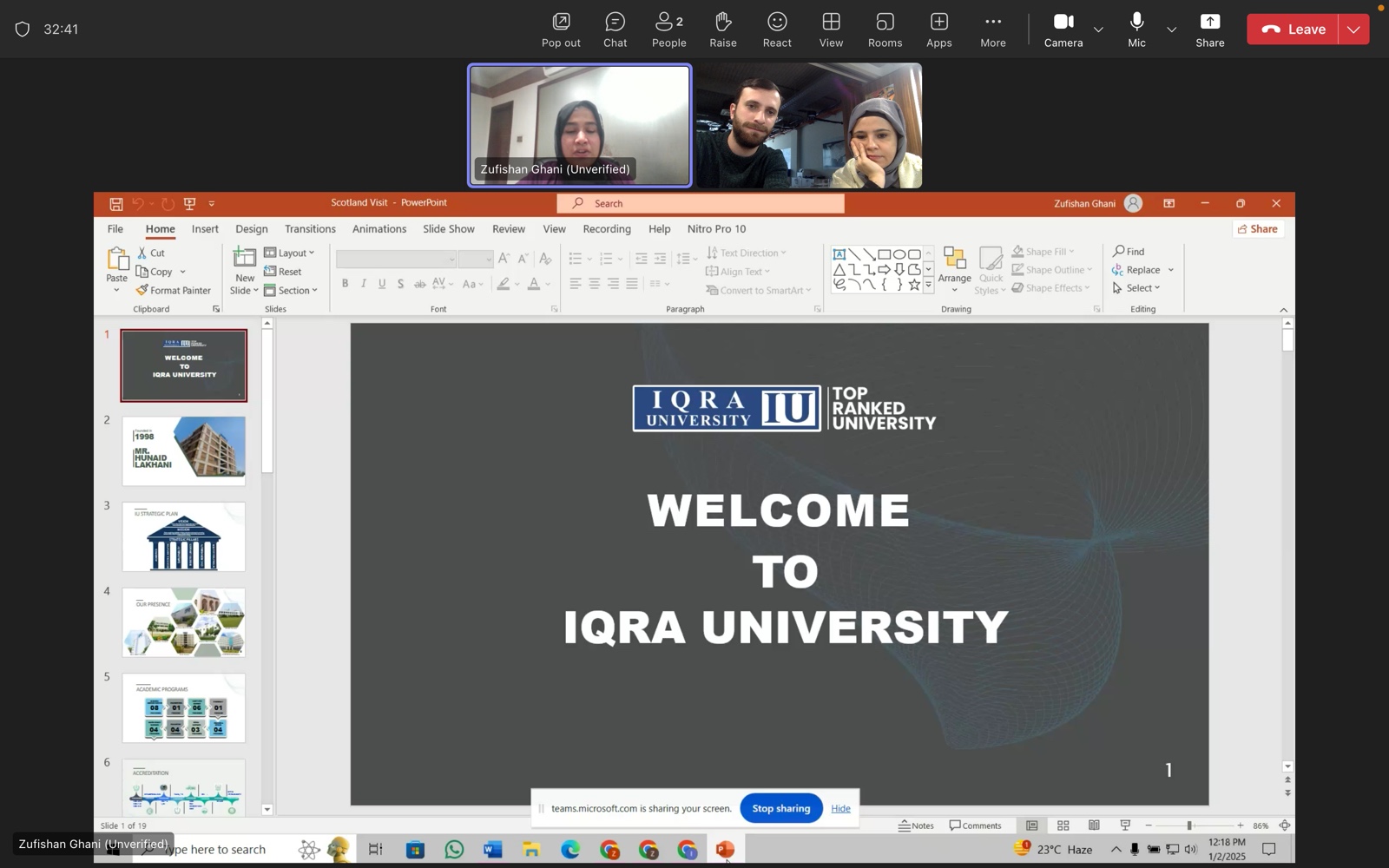 meeting-with-ms-zufishan-ghani-from-iqra-university-renewal-of-mou-and-new-collaboration-opportunities